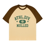 Áo thun raglan in hình màu nâu be NULLED Campus League Tee N-T311-07-BN