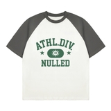Áo thun raglan in hình màu trắng xám NULLED Campus League Tee N-T311-07-TX