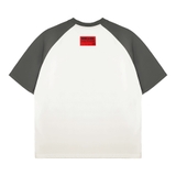 Áo thun raglan in hình màu trắng xám NULLED Campus League Tee N-T311-07-TX