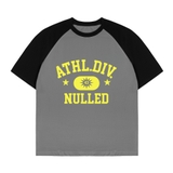 Áo thun raglan in hình màu xám đen NULLED Campus League Tee N-T311-07-XD