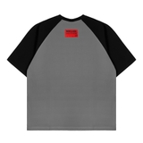 Áo thun raglan in hình màu xám đen NULLED Campus League Tee N-T311-07-XD