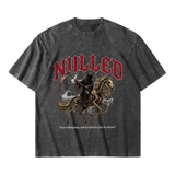 Áo thun NULLED wash boxy màu đen Broken Meaning Tee N-T313-HC-T13-D