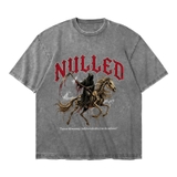 Áo thun NULLED wash boxy màu xám Broken Meaning Tee N-T313-HC-T13-X