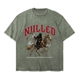 Áo thun NULLED wash boxy màu xanh rêu Broken Meaning Tee N-T313-HC-T13-XR