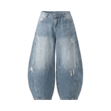 Quần jeans suông bí rách nhẹ NULLED N-Q48