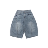 N-QS20 Quần short chít kiểu - Xanh