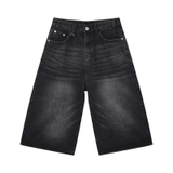 Quần short jean lửng đen NULLED N-QS16