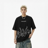 Áo thun đen local brand Burn Tee N-T10