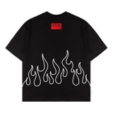 Áo thun đen local brand Burn Tee N-T10