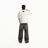 Áo thun wash in hình NULLED màu đen Nổi Loạn 1.0 N-T337-HC-T13-D