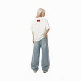 Áo thun in chữ basic form boxy màu đen NULLED I Don't Ke Tee N-T335-N-T00-D