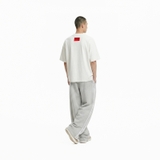 Áo thun in chữ basic form boxy màu đỏ NULLED I Don't Ke Tee N-T335-N-T00-DO
