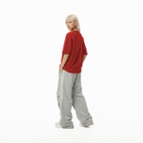 Áo thun washed in hình màu nâu đậm form boxy NULLED Y2K Grunge Tee N-T301-HC-T13-ND