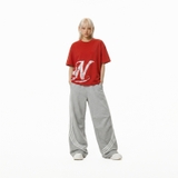 Áo thun washed in hình màu nâu đậm form boxy NULLED Y2K Grunge Tee N-T301-HC-T13-ND