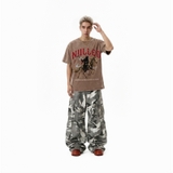 Áo thun NULLED wash boxy màu nâu Broken Meaning Tee N-T313-HC-T13-N