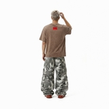 Áo thun NULLED wash boxy màu nâu Broken Meaning Tee N-T313-HC-T13-N