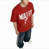 Áo thun xanh than in NULLED Graphic Tee boxy | N-T3118-N-T00-NA