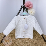 TU Clothing Cream Cotton Yoke Detail Pointelle Cardigan