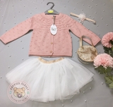 HM 3-piece glittery party set white