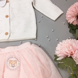 HM Glittery tulle skirt powder pink