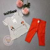 HM 3-piece jersey set white/minnie