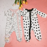 George Mac & Moon White Bear and Slogan Sleepsuits 2 Pack