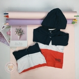 HM Hooded jacket dark blue/block-coloured