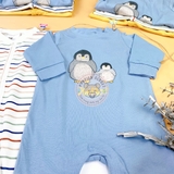 HM 3-pack cotton pyjamas Light blue/Penguins