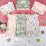 GEORGE Baby Pink Frill Trim Printed Rompers 3 Pack