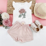 HM Baby Printed T-shirt White/rose