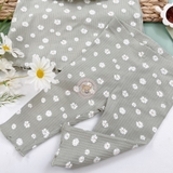 HM Baby 2-piece Cotton Set Light green/floral