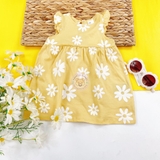 HM Baby Ruffle-trimmed Jersey Dress Yellow/floral