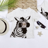 HM Kid Printed T-shirt Cream/zebra