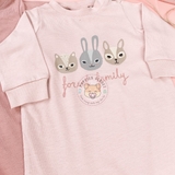 HM 3-pack cotton pyjamas Light pink/Rabbit