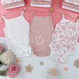 TU CLOTHING Baby Pink & White Floral Strappy Bodysuit 3 Pack