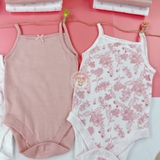 TU CLOTHING Baby Pink & White Floral Strappy Bodysuit 3 Pack