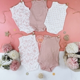 TU CLOTHING Baby Pink Sleeveless Bodysuits 5 Pack