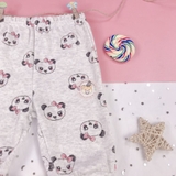 GEORGE Pink Panda Print 2-Pack Trousers