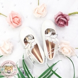 TU Clothing White Butterfly Pearlescent Occasion Shoes