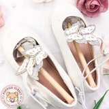 TU Clothing White Butterfly Pearlescent Occasion Shoes