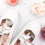 TU Clothing White Butterfly Pearlescent Occasion Shoes