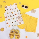 H&M 2-piece Cotton Set Yellow/animals