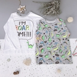Matalan Kids 2-Pack Neon Dinosaur T-Shirts