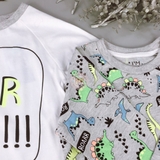 Matalan Kids 2-Pack Neon Dinosaur T-Shirts