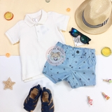 H&M Cotton Chino Shorts Blue/anchors
