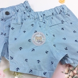 H&M Cotton Chino Shorts Blue/anchors