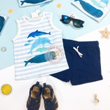 H&M 2-piece Printed Set Whales