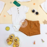 H&M 2-piece Cotton Set Natural white/dark beige