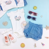 H&M 2-piece cotton set bunny floral