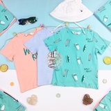H&M 3-pack Cotton T-shirts Wave Rider